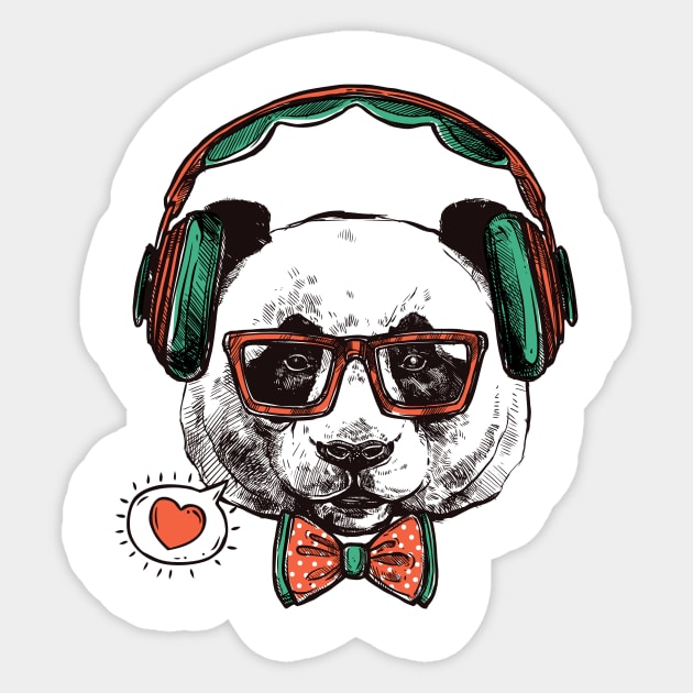 Cute Panda Sticker by MeksFashion